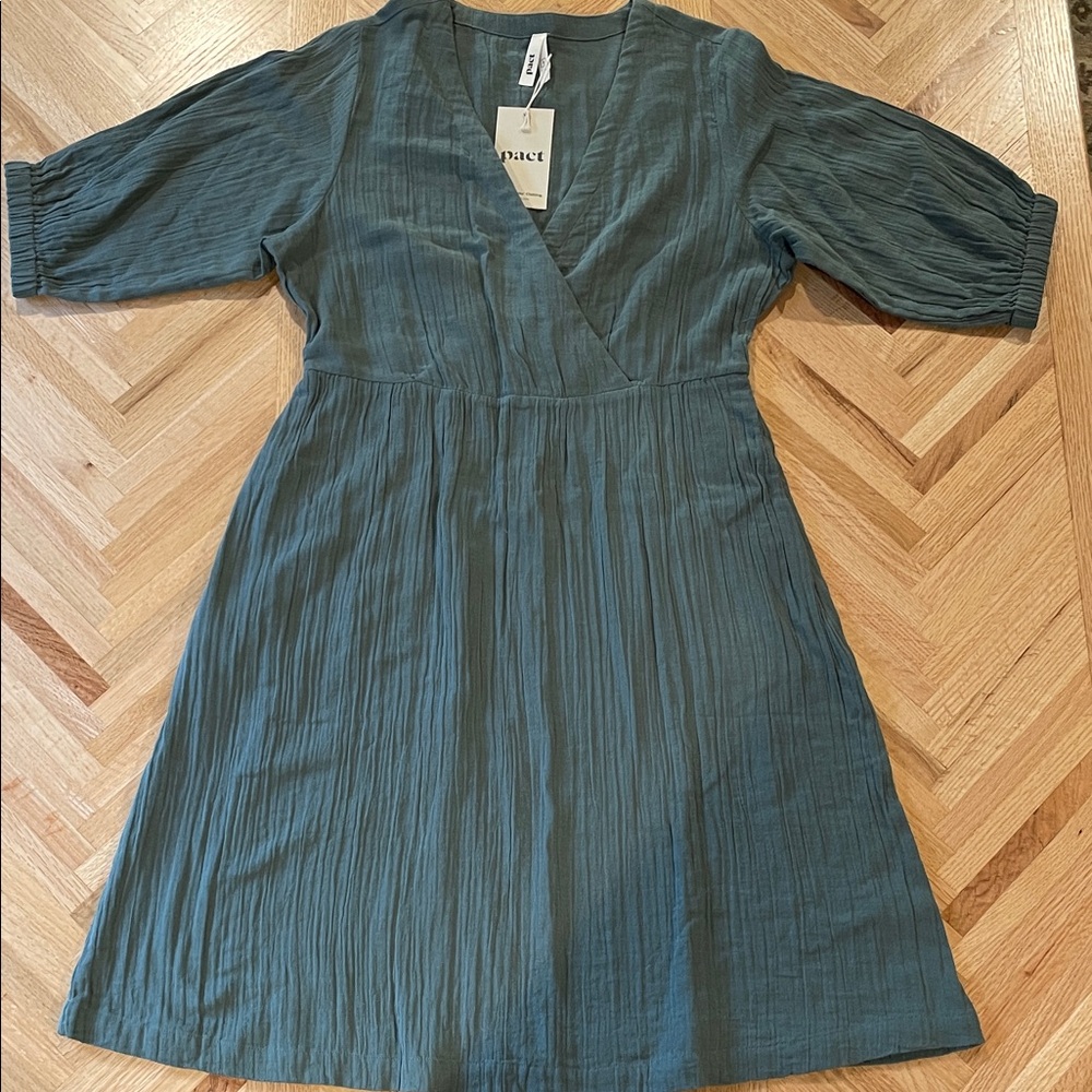 NWT Pact 100% Organic Cotton Dress w/ Pockets Sz Small